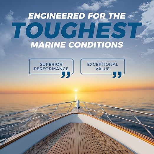 [Black] 5200 Marine Sealant for Boats & RVs-Fast-Cure (30 Mins), Waterproof, UV-Resistant, High-Bond Adhesive Sealant for Hulls, Decks,Fiberglass, Wood & Metal-Eco-Friendly, Low Odor Pond Sealant