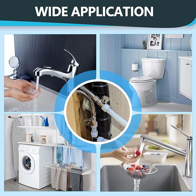 (Pack of 50) Seelink Pex Crimp 1/4 Turn Angle Stop Valve, 1/2" Pex Barb Crimp (F1807), Chrome Plated Brass(VALVE102-50Pack)