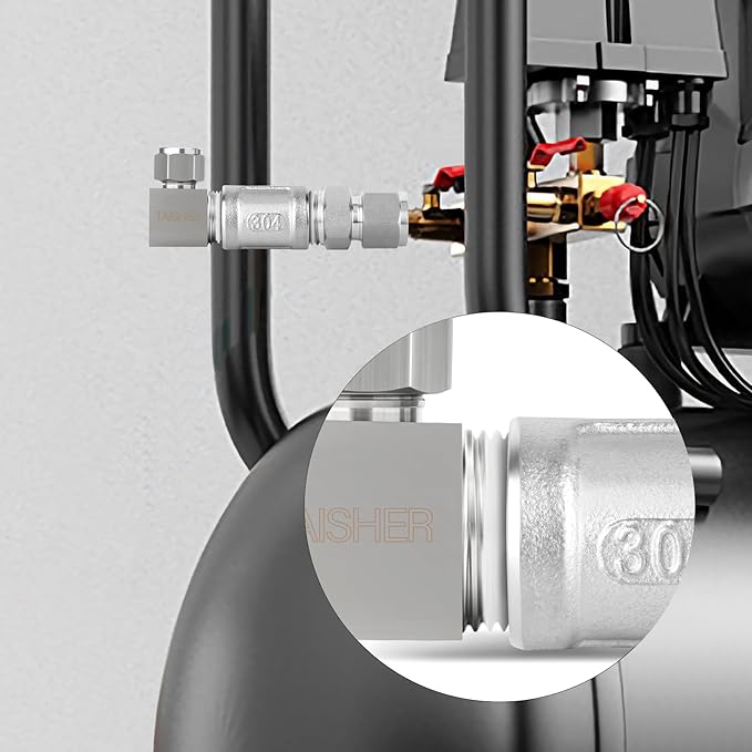 TAISHER 2PCS 304 Stainless Steel Square 90 Degree Compression Tube Pipe Fitting Connector, 1/4" Tube OD x 1/2" NPT Male Adapter
