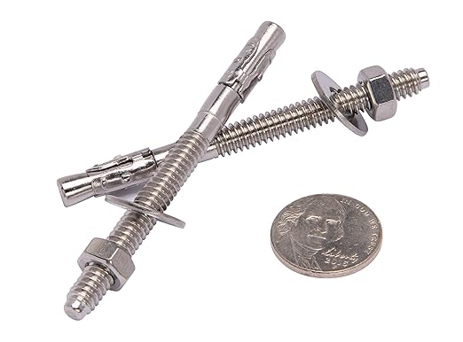 Bolt Dropper 1/4" X 3-1/4" Wedge Anchor (10pc), 18-8 Stainless Steel