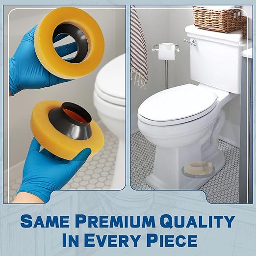 NEEXAN 2-Pack Toilet Wax Rings Kit – Leak-Proof Universal Wax Seal Ring for Toilet Bowl, Polyethylene Flange, Toilet Wax Ring Replacement Kit Fits 3-Inch & 4-Inch Drains