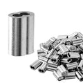 HSTECH 3/32" (2.5mm) 100PCS Aluminum Crimping Loop Sleeve for Wire Rope, Cable Ferrule