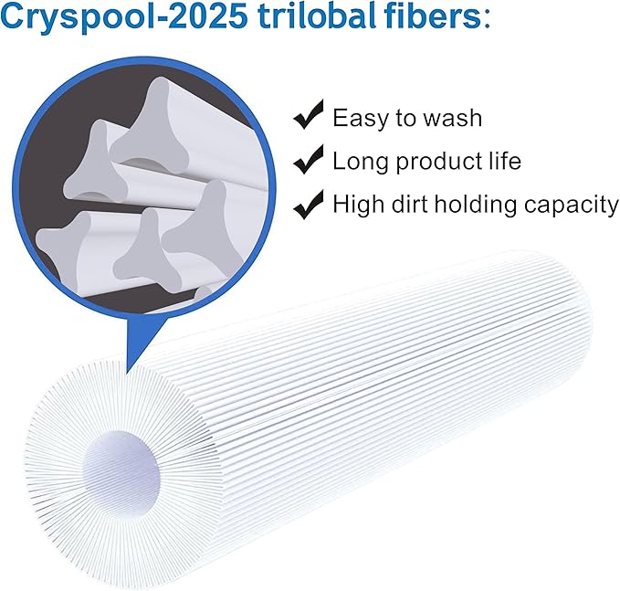 Cryspool® 6541-397 Spa Filter Compatible with Sundance 880(2009-2023), Ultra Set 6541-397(6473-164 & 6473-165), AK-80802, FC-2772 Hot Tub Filter, 1 Pack