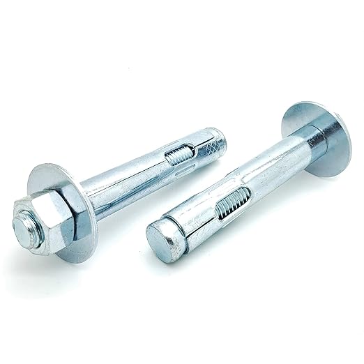 Four (4) 3/4" x 4-1/4" Zinc Plated Hex Nut Sleeve Anchor Bolts (BCP997)