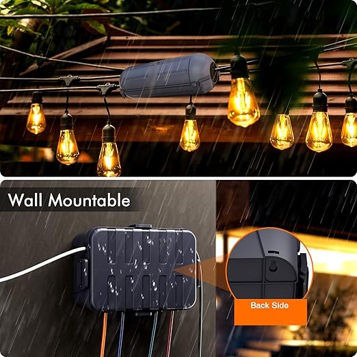 RESTMO 5-Piece Outdoor Waterproof Electrical Box Set – 12.5" x 8.5" x 5" Large & 7.1" x 2.3" x 2.3" Small, Weatherproof Boxes for Power Strip, Outlet, Plug, Socket, Timer, Holiday Light, Gray