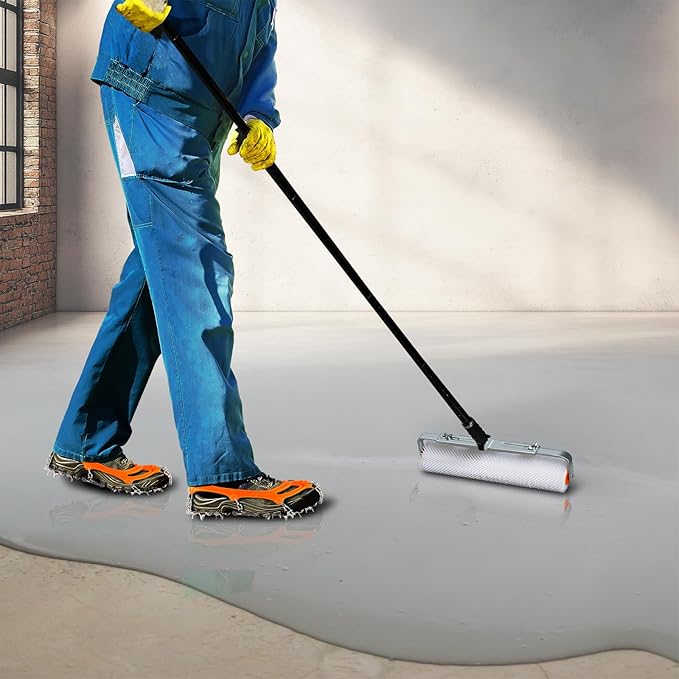 18" Self Leveling Concrete Spiked Roller: 13/20/31mm Spiked Epoxy Floor Roller, Spiked Screeding Compound Roller for Cement Concrete, Bubble Remover from HexDorn (31mm)