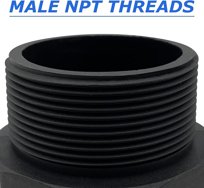 2PCS Camlock Fittings Poly NPT F-100 1" Type F Standard Couplings Cam lock Fittings Polypropylene Cam Groove Fitting Male Camlock with Male Threads(1 inch, Type F)