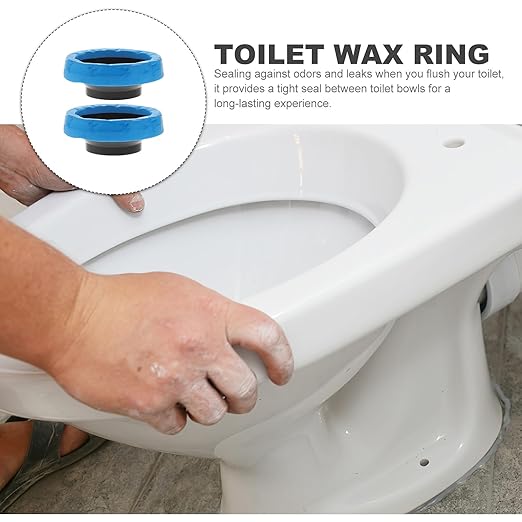 2pcs Toilet Wax Ring Replacement for Waste Line Seal Rubber Flange Gasket Anti-Aging Toilet Bowl Seal for Home and Office Use