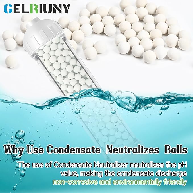Condensate Neutralizer 3.3 lbs, 1-Pack, Acidic Condensate Neutralizer Pellets, 7-8mm Pellets for Water Heater Media Filter(1 Pack)