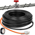 24FT（3FT-200FT） Pipe Heating Cable for Pipe Freeze Protection, Heat Cable for Water Pipes(Metal and Plastic), Pipe Heat Tape Keeps Water Flowing at -40°F 5w/ft, 120V Plumbing fixture