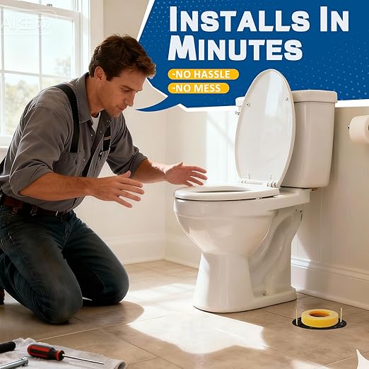 NEEXAN Toilet Wax Ring Replacement Kit with Hardware, Universal Wax Ring Kit for Toilet, Fits 3-inch and 4-inch Drain Pipes for a Tight, Leak-Proof Toilet Wax Ring