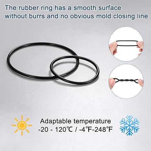 5-Pcak Nitrile Rubber O-Rings, 152mm ID, 160mm OD, 4mm Width, Metric Sealing Washer Gasket for Automotive Machine Plumbing/Faucet/Air or Gas Connections, Resists Oil and Heat