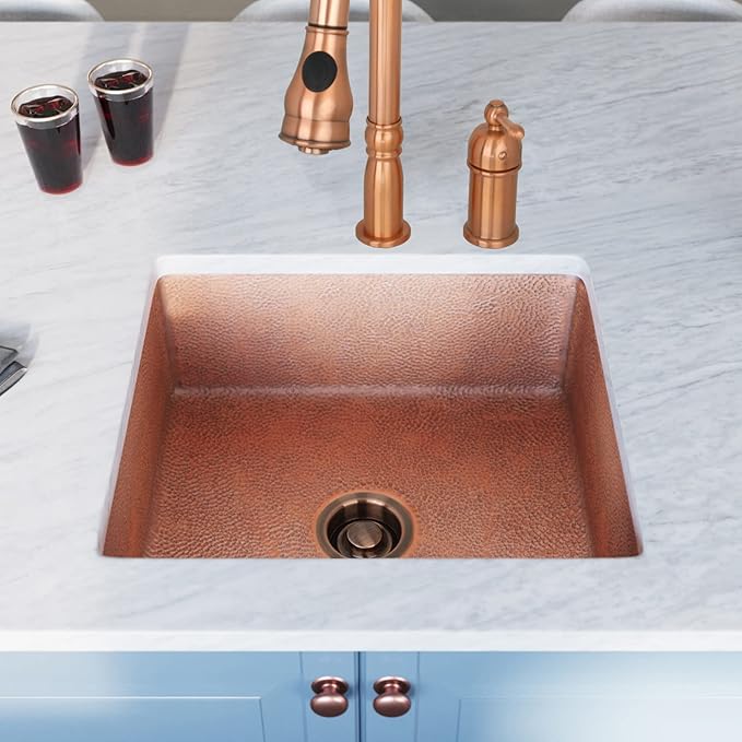 Akicon Kitchen Sink Antique Copper Finish Garbage Disposal Flange Stopper, One Size Disposal Rim, Fit 3-1/2 Inch Standard Sink Drain Hole
