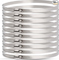 10Pack 8 inch Hose Clamp,Stainless Steel Large Hose Clamps Adjustable from 7-3/4"-8-1/2"/195-215mm,Metal Worm Drive Gear Duct Clamp for Air Ducting,Dryer Vent Hose,Fuel Line,Plumbing,Automotive