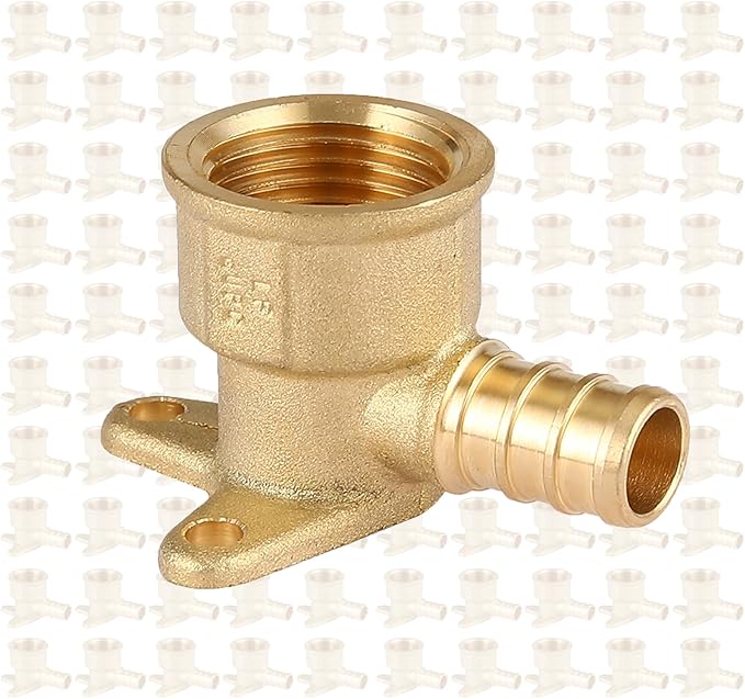 PEX Fitting 3/4" Drop Ear Elbow,200Pack Pex 3/4 Inch x 3/4 Inch Female NPT Drop Ear Elbow,PEX F1807 Crimp Brass Fittings(PEX1807169-200Pack)