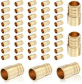 (50-Pack) PEX Fittings, Pex 1"x3/4" Female Sweat Copper Adapter, Brass Crimp Fittings, for PEX Tubing Pipe Plumbing, ASTM F1807