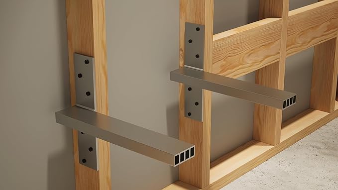 The Original Granite Bracket Floating Shower Bench Kit with Concrete Mesh Board (14x24) Shower Bench,Bench Seat, DIY Shower Benches,Bathroom Décor, Space Efficiency,1 Count
