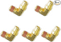 Push to Connect 3/8" Tube OD x 1/4" NPT Male Air Line Fitting - Pneumatic Quick Connect for Air Compressor, Brake Line - 5pcs