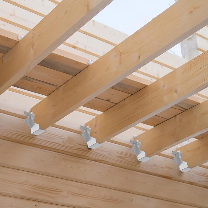 50 Pcs 2x4 Joist Hangers for Wood,20 Gauge Metal Face Mount Joist Hangers, Lu24 Joist Hangers Galvanized, Hurricane Ties for Rafter, Rafter Brackets 2x4 for Deck,Floor,Roof Overhang and Ceiling Joist