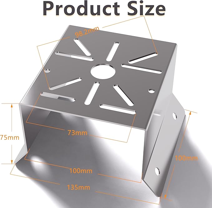 2 Pack Corner Mount for Security Camera Stainless Steel Mounting Corner Bracket Gives Bigger Field of Vision for Cameras Wall Mount Corner Fits for CCTV Camera, LED Wall, Stage Lights, Solar Panel