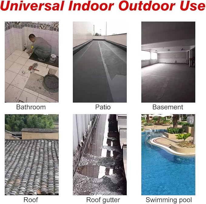 Waterproofing Membrane Anti-Fracture Fabric for Bathroom Shower Walls and Tile Underlayment, Prevents Water Seepage Over Concrete Foundations