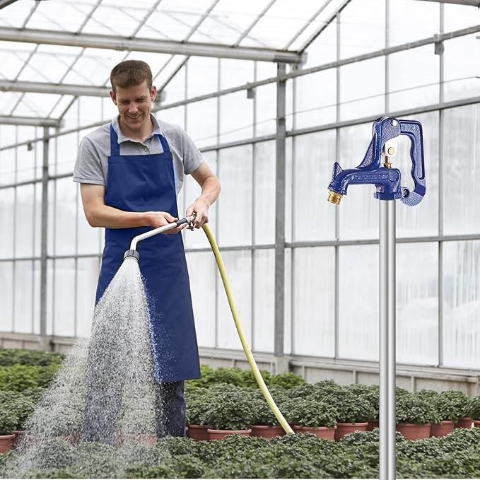 VEVOR Frost Proof Yard Hydrant, 6.25 FT Freeze-Proof Outdoor Faucet with 48" Bury Dept, 3/4" NPT Pipe Connection & 3/4" NH Hose Coupling, Heavy-Duty Cast Iron Hydrant for Yard, Garden, Farm Irrigation