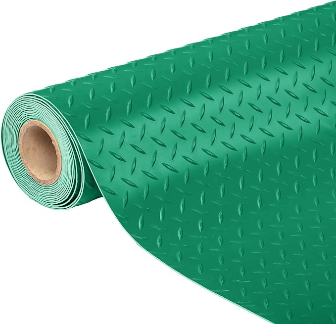 TUFFIOM 7.5 x 20 FT Garage Floor Mat, Thickened Diamond Plate PVC Garage Mats Flooring Roll for Under Car, Garage Parking Mats for Floor Large SUVs, MPV, Pickup Truck