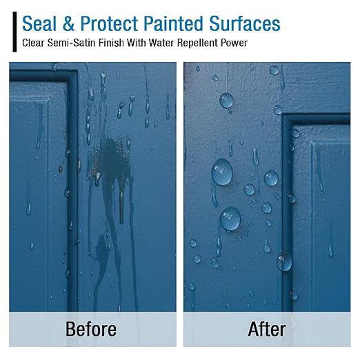 Rain Guard Paint Sealer Concentrate SP-9002 | Makes 2 Gallon | Protects Painted Concrete, Wood, Stone | Silane/Siloxane Acrylic Waterproofer | UV Resistant | Fast Drying | Semi-Satin Finish