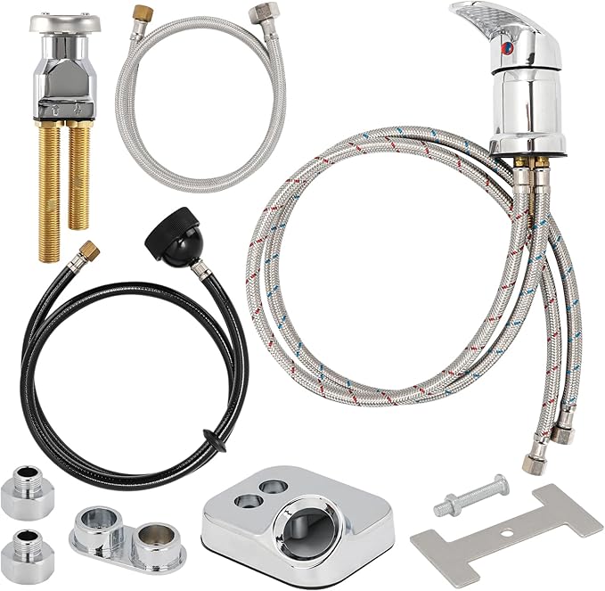 LukLoy Salon Shampoo Bowl Faucet Vacuum Breaker Kit with Shampoo Bowl Hose and Sprayer Replacement Part for Shampoo Bed,Hair Salon Sink Faucet Sprayer Hose Set