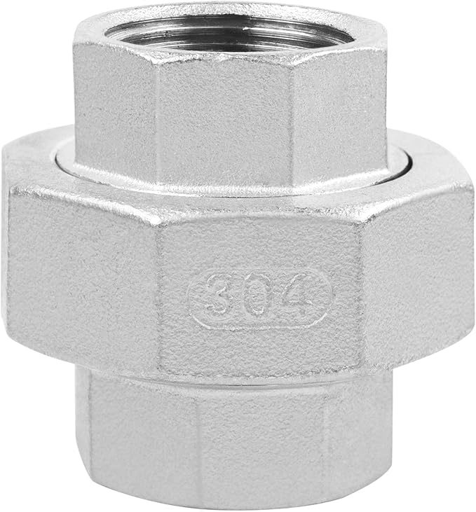Avanty Stainless Steel 304 Cast Pipe Fitting, Union, 1-1/4" NPT Female x 1-1/4" NPT Female, 1pc