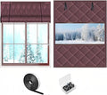 Thermal Window Cover for Wintern, Window Insulation Kit Blackout Oxford Curtain, Thicken Warm Waterproof Attic Insulation Blanket, Draft Blocker in Home RV 38 39 47 57 62 63in(Browns,67x95in)