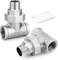 TAISHER 1PCS 304 Stainless Steel 3 Way Tee Union，3/4" NPT Female x 3/4" NPT Male x 3/4" NPT Female Cast Pipe Fitting