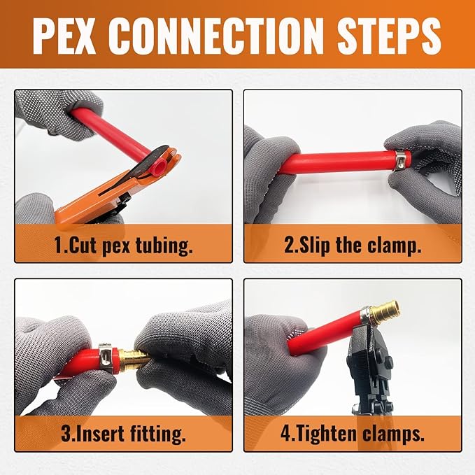 SUNGATOR 10-Pack Straight Stop Valve, 1/2" PEX x 3/8" OD Compression, Quarter Turn Chrome Plated, 1/2 inch Pex Shut Off Valves for Faucet and Toilet, UPC Certified