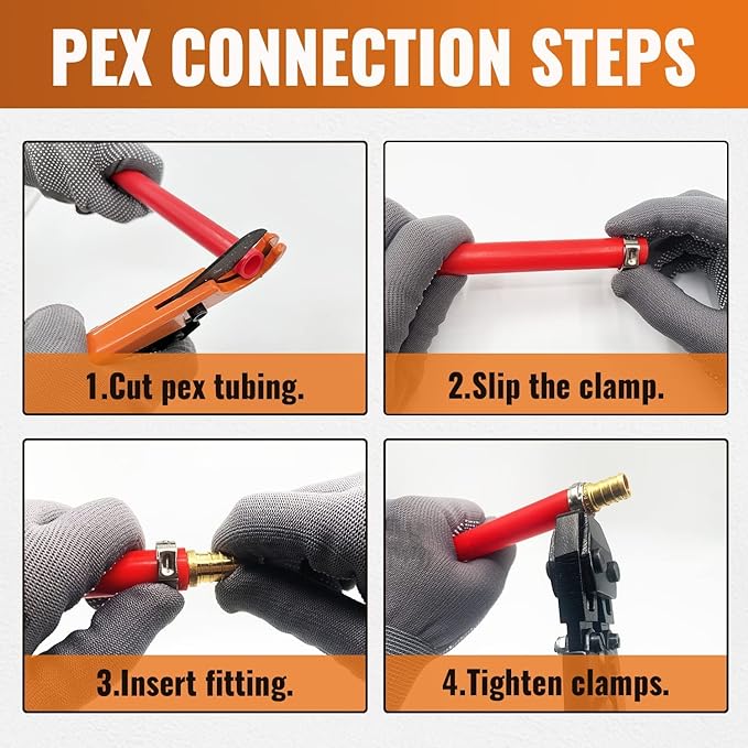 SUNGATOR Pex Fittings 1/2 Inch, 10-Pack 1/2" Pex Male Adapter, 1/2" NPT to 1/2" PEX, No Lead Brass, 1/2 Inch Pex Fittings For Pex Pipe, NSF, UPC Certified