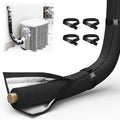 3 Layers HVAC Copper Pipe Insulation Cover,72"x10.2" Weatherproof 600D Oxford AC Pipe for Outside,Black Flexible Copper Line Insulation Sleeve for Central Air Conditioning Mini Splits