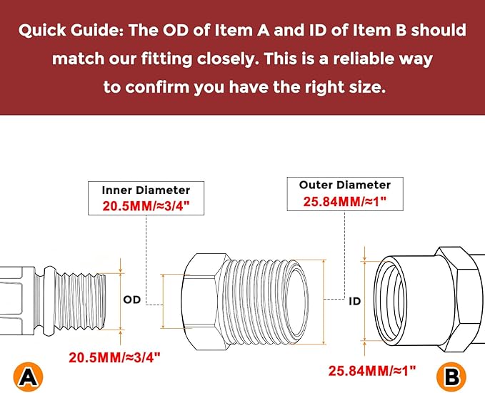 Pack of 6, 3/4" NPT Male to 1/2" NPT FeMale Solid Brass Hex Bushing, Hose Fittings Adapter Reducer Fit for Pipe Leak Repair, Bathroom Remodeling, Tool Extensions, Compression