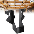 50Pcs Black 2x4 Joist Hangers for Wood,18 Gauge Metal Face Mount Joist Hanger,Lu24 Joist Hangers Powder Coating,Hurricane Ties for Rafter,Rafter Brackets 2x4 for Deck,Floor,Roof Overhang,Ceiling Joist