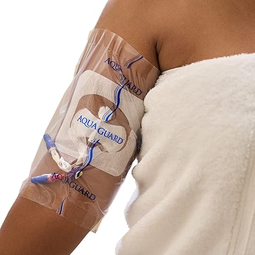 TIDI 50010-CSE AquaGuard Sheet – 7” x 7” – (Area of Coverage: 5” x 5.5”) – Shower Protection Sheet – Self-Adhesive Moisture Barrier – Wound Cover for Showering – 98 Sheets – Home Medical Supplies
