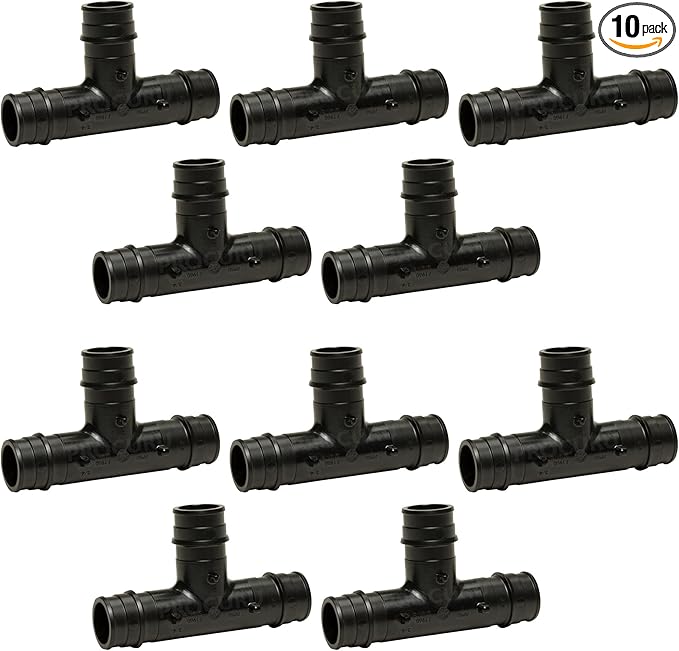 PROCURU 10-Pack 1/2-Inch Tee, Expansion PEX-A F1960 Plumbing Fitting