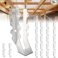 25 Pcs 2x8 Joist Hangers,20 Gauge Metal Face Mount Joist Hanger, Lu28 Joist Hangers Galvanized, Hurricane Ties for Rafter, Rafter Brackets 2x8 for Deck,Floor,Roof Overhang and Ceiling Joist