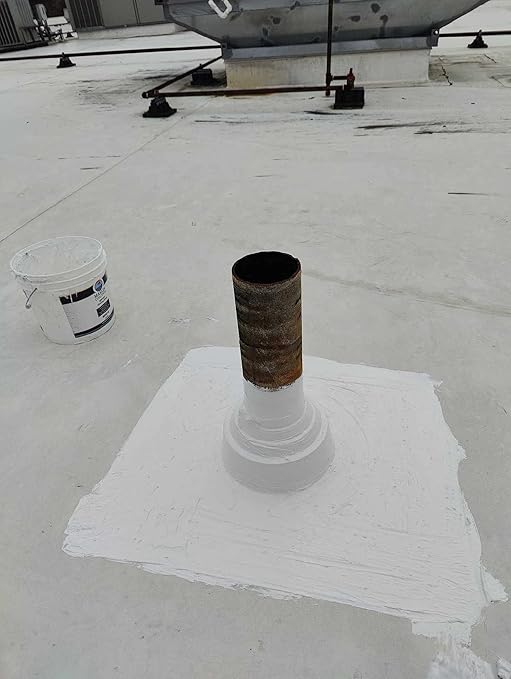 100% Silicone Roof Patch – Prevent and Repair Leaks – Complete Waterproofing – Easy Trowel or Brush Application…(1/2 Gallon, White)