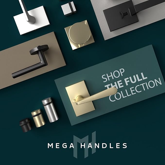 Mega Handles Magnetic Tubular Door Latch - 3 Inch Magnetic Exterior Door Latch, Standard Door Latch Replacement Suitable for Every Door Handle & Knob Brand - Satin Nickel