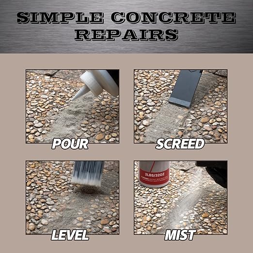 2.5 lb Concrete Crack Filler – Invisible Seal for Driveway & Cement Road Crack Repair, Easy to Use & Long-Lasting