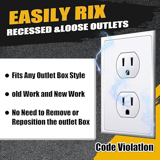 6Pcs Double Gang Outlet Box Extender Electrical Box Extenders with 24Pcs Screws, Receptacle Extenders 2 Gang Electrical Boxes for Electricals Boxes and Electricals Outlet Switches(Blue)(1/2in)