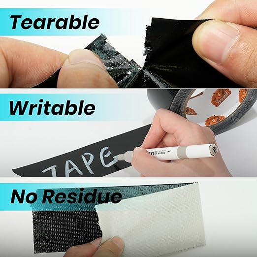 TAPEBEAR Duct Tape Heavy Duty Waterproof 1.88" x 35 Yards, 16.5mil Thick Strong Tape, UV Resistant, All-Weather, No Residue, Super Strength for Industrial Use Indoor Outdoor Repairs, Black