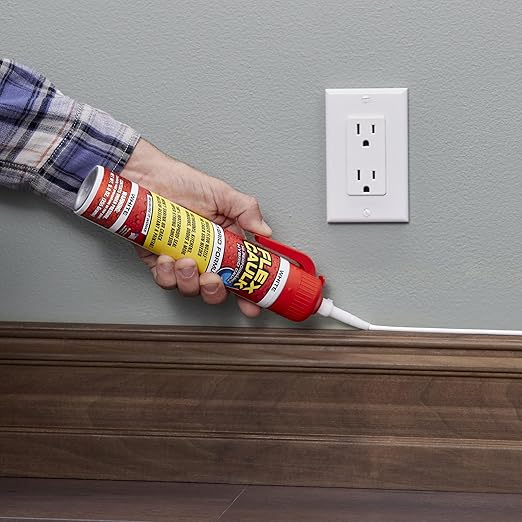 Flex Caulk, Waterproof & Weatherproof Hybrid Polymer Sealant, Strong, Paintable, Indoor, Outdoor, Bath, Shower, Sink, Window, Baseboards, Door, RV, Roof, Wood, Auto & Marine, Clear, 6.6 oz, 1-Pack
