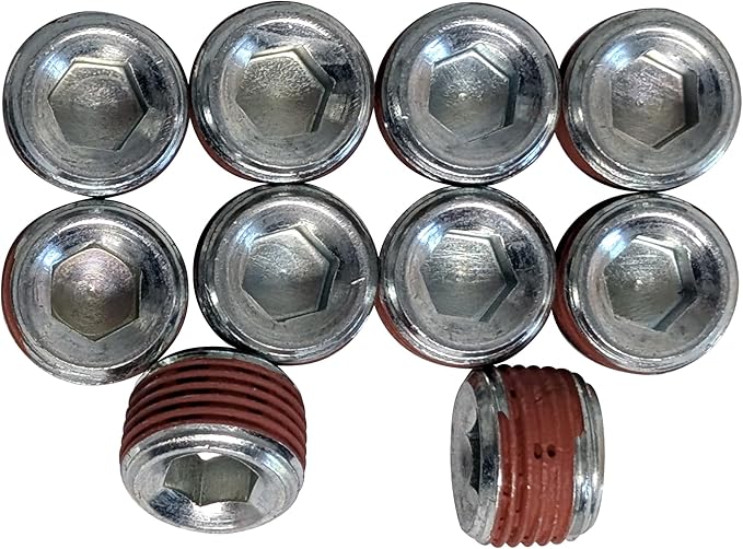 3/4" NPT Pipe Plug, Vibra-Seal Coating, Pack of 10 | 3/4" X .550” NPT Threaded | Leak-Proof Seal | Durable Performance