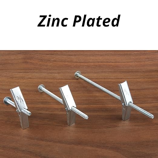 HASWARE Toggle Bolt Zinc Plated Steel and Wing Nut for Hanging Heavy Items on Drywall 1/8 Multi (25 Pack)