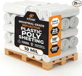Xpose Safety Clear Plastic Sheeting (Bulk Half Pallet 25 Pack) – 10' x 100' Rolls – Heavy Duty 10 Mil Poly Sheet – Waterproof, Dustproof, Vapor Barrier – for Construction, Painting, Industrial Use
