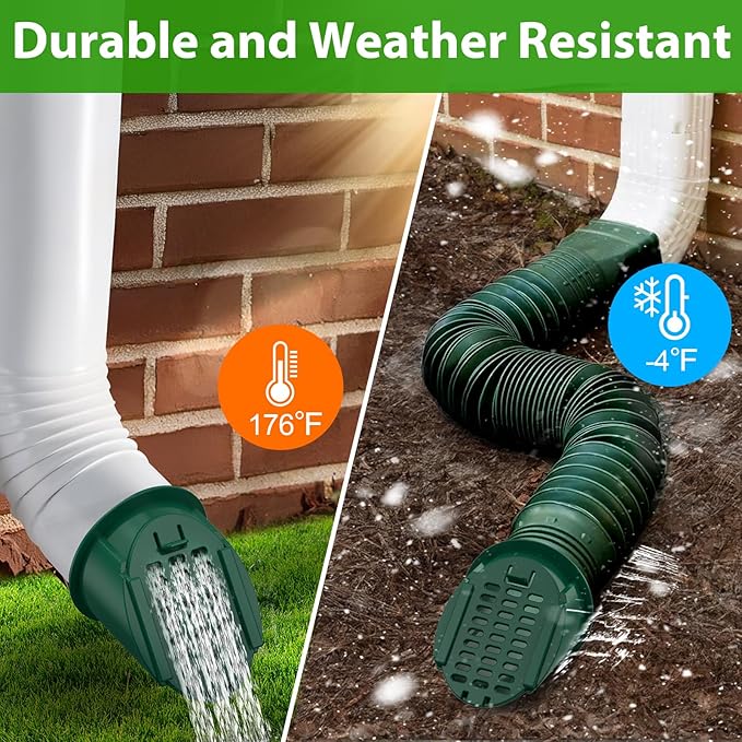 1 Pack 4" Slope Drainage Grate Cover, Rain Diverter, Drainage Grate Yard Drain, Drain Emitter for Sump Pump Discharge & Downspout Extensions, Fit 4" SCH 40, 4" SDR 35, 4" & 3" Corrugated Pipe-Green